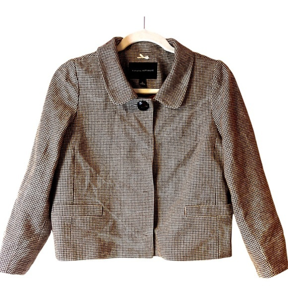 Banana Republic houndstooth jacket‎ blazer size 6 EUC